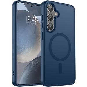 SUPFINE Magnetic for Samsung Galaxy S24 Plus Case / S25 Plus Case(Compatible with MagSafe) (Military Grade Drop Protection) Slim Translucent Shockproof Phone Case,Sapphire Blue