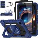 WESOROL Case for Galaxy Tab A11 Plus/A9 Plus 11 Inch,Shockproof Cover for Samsung Tablet A11+/A9+ Case with Screen Protector 360 Rotating Stand Pencil Holder Shoulder Strap,Navy Black