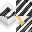 Fits 30x6 Duct Opening, Modern AC Vent Cover, Linear Slot Diffuser, White