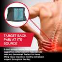 MUELLER Sports Medicine Adjustable Back Brace, Ideal for Upper and Lower Back Pain, Relief & Support for Men and Women, Strains, Sciatica, Scoliosis, Black