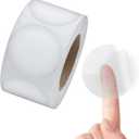 Performore Crystal Clear 1.5" Round Stickers  Envelope Sealer, Retail Package Labels, Self-Adhesive, 1000 Stickers Per Roll