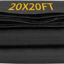 20X20FT Reinforced PE Pond Liner, 28Mil Thickness Pond Liners for Outdoor Ponds, Hemmed Edge with Buttonholes Liners for KOI/Fish, Duck Pond and Waterscape.