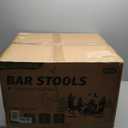 Swivel Bar Stools Set of 2, 24 Inch Counter Height Bar Stool with Backrest, Modern Faux Leather Upholstered Bar Stools for Home Bars, Kitchen Islands, Dining Rooms (White, 24 inch)