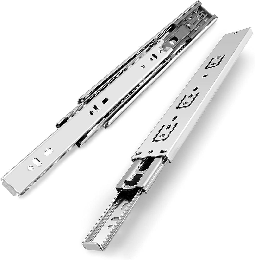 Gobrico 10 Pairs 22-inch Drawer Slides Soft Close Ball Bearing Side Mount Drawer Glides, 3-Folds Full Extension, Heavy Duty 100-Pound Capacity (22inch Drawer Slides)