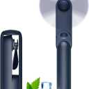 Handheld Mini Fan with USB Rechargeable 1000mAh Battery, Portable Hand Held Lash Fan for Makeup with 13 Woking Hours, Small Foldable Pocket Fans for Travel, Gifts for Women - Dark Blue