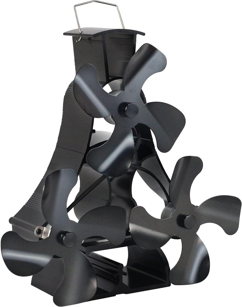 VODA Wood Stove Fan Heat Powered 12 Blades Fireplace Fan, Large Stove Top Fan for Wood Burning/Log Burner/Fireplace