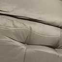 Barydat 4 Pack High Back Chair Cushion Indoor Outdoor Tufted Seat and Back Chair Rocking Pads Lounge Porch Seat Cushion with Ties for Patio Furniture, 43.4 x 21 x 3.3 Inch (Coffee)