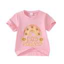 Little Girl Shirts Big Sister Tee Shirt Top Summer Short Sleeve Clothes 6-7 Years, Pink