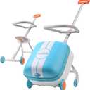 Kids Ride-on Luggage with Spinner Wheels Suitcase, Kid's Ride-On Suitcase Help Your Child Relax, Carry On Trolley Luggage (lightBlue)