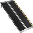5FT Portable Wheelchair Ramp, Aluminum Folding Handicap Ramp with Handle, Threshold Wheel Chair Ramp for Home Steps, Stairs, Entry, Curbs, Doorways, Non-Skid, Mobility Scooter Compatibility