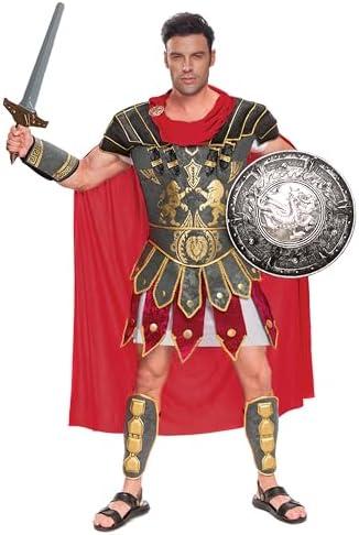 Spooktacular Creations Brave Men’s Roman Gladiator Costume Set for Halloween Audacious Dress Up Party L