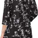 BEPEI Womens Tops Dressy Casual 3/4 Sleeve Blouses V Neck Business Work Shirts (White, L)