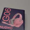 NUBWO G06 Dual Wireless Gaming Headset with Mic for PS5, PS4, PC, Mobile, Switch: 2.4GHz Wireless + Bluetooth - 100 Hr Battery - 50mm Drivers - Pink