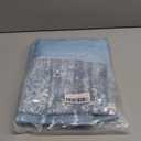 No Hook Silver Dots Blue Shower Curtain with Snap in Fabric Liner Set, Waterproof with See Through Mesh Top Window, Cool Line Glitter Bath Curtain 71x74 Inch