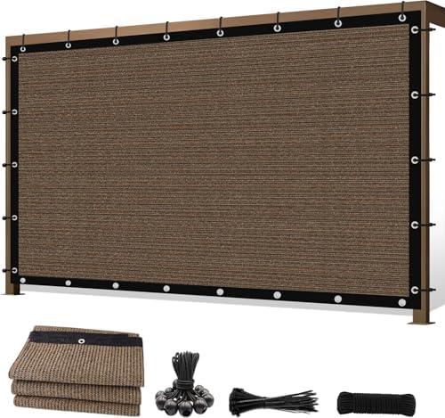 Sunocity 8'X 12' 90% Sun Shade Cloth Outdoor Patio Mocha Pergola Shades Cover Privacy Screen UV Block Porch Screens Canopy for Patio Outside Outdoor Sunocity 8'X 12' 90% Sun Shade Cloth Outdoor Patio Mocha Pergola Shades Cover Privacy Screen UV Block Porch Screens Canopy for Patio Outside Outdoor