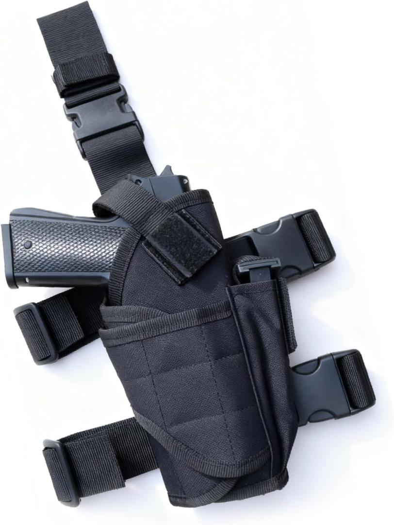 Drop Leg Pistol Holster for Right Handed, Thigh Gun Holster for Pistols, Universal Airsoft Pistol Holster for Men