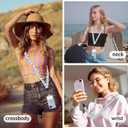 2 x Phone Lanyard Crossbody Phone Strap, Tropical Cell Phone Lanyard for Around The Neck Shoulder Wristlet Strap (Dolphins)