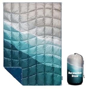 Marshmallow Dream Camping Blanket, Packable Puffy Blankets Lightweight Windproof Waterproof for Outdoors, Hiking, Backpacking, Beach, Car, Picnic, Stadium