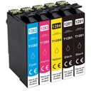 Compatible With T1281 Ink Cartridge 12XL 1281 Printers SX125 SX130 SX230 SX235W SX420W SX425W SX430W SX435W(5Pcs)