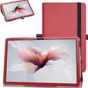 Bige for Blackview Tab 12 Case, PU Leather Folio 2-Folding Stand Cover for Blackview Tab 12 10.1" Android Tablets, Red