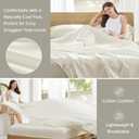Comfort Spaces 100% Cotton Sheets Queen, Breathable, Ultra Soft Cotton Sheets, Naturally Cool Cotton Bed Sheets with 14" Elastic Pocket Fits up to 16" Mattress, All Season Sheet Set, Ivory 4 Piece