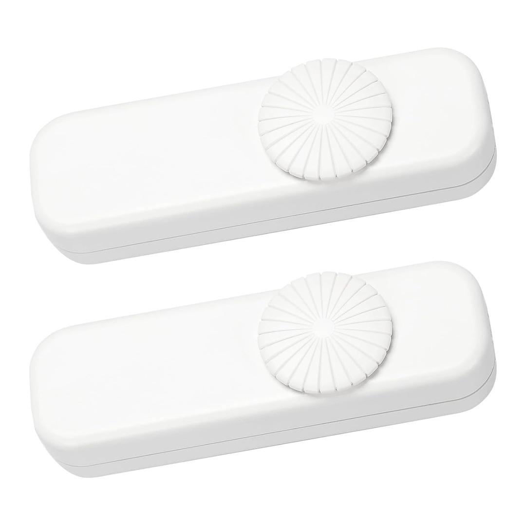 Inline Dimmer Switch 2 Pack, Full Range Rotary Switch, White Cord Switch Replacement for Table and Floor Lamps, Pendant Light, Works With Dimmable LED, Incandescent, Halogen Bulbs