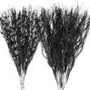 SUPREME XMAS 30 Pack Black Christmas Tree Ornaments Set, Artificial Glitter Berry Stem Branches Picks for Halloween Xmas Tree Sticks Decorations Vases Wreath Home Holiday Wedding Party Decor Gift