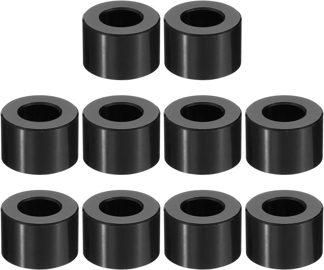 PATIKIL M10 Aluminum Spacers, 10 Pcs Metal Spacer Aluminum M10 x 3/4" OD x 1/2" L Aluminum Spacer Screw Standoff Round for 3/8" or M10 Screw Bolts