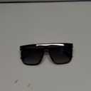 OSAGAMA Luxury Square Sunglasses for Women Men Unisex Lightweight Trendy Flat Top Sun Glasses Shades (Black/Faded Grey)