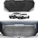 BestEvMod for Rivian R1T R1S All-Weather Front Trunk Mat TPE Material Rubber Cargo Liner Compatible with Rivian R1T R1S 2022 2023 2024 Accessories (Upper Layer)