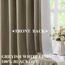 Vision Home Brown Linen Full Blackout Curtains 90 inch Long for Bedroom Living Room Darkening Soundproof Window Panels Thermal Insulated Rod Pocket Back Tab Neutral Drapes 56" Wx90 Lx2