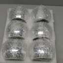 6 Pieces Disco Ball Flower Vase Mirror Disco Ball Glass Vase Planter Candle Holder Glass Vase Bulk for Wedding Centerpieces Bedroom Kitchen Office Decoration Birthday(Silver, 3 x 4 Inch)