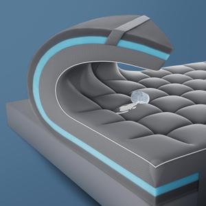 SLEEP ZONE Dual Layer 4 Inch Memory Foam Mattress Topper, 2 inch Cooling Gel Memory Foam Plus 2 inch Alternative Pillowtop Mattress Pad Cover for Back Pain, Comfort Support (Twin) (Grey)