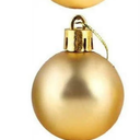 25 Pcs Mini Christmas Balls Ornaments Set 0.79 Inch Christmas Day Ball Topper Star Tree Hanging Ornaments for Party Decoration, Yellow