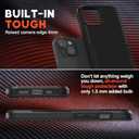 NTG2023 New Designed for iPhone 15 Case, Heavy-Duty Tough Slim Shockproof [2 Layer Structure][Military Grade Protection] Phone Case for iPhone 15 (6.1 Inch), Black