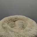 Hoewina Dog & Cat Bed for Indoor Cats, 20in Calming Donut Bed for Puppy and Kitten, Washable Round Fluffy Pet Bed for Small Medium Dogs and Cats (Light Grey)