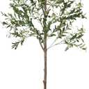 Olive Tree, 6FT Tall Faux Olive Tree with Moss and Planter, Olive Trees Artificial Indoor with Realistic Wood Trunk and Lifelike Fruits, Fake Tree for Home Office Living Room Decor