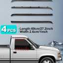 8PCS Door Seal Window Run Channel Sweep Felt Rubber Weatherstrip Kit Compatible with C1500 C2500 C3500 K1500 K2500 K3500 Suburban Jimmy C10 C20 C30 K5 K10 Blazer, OE: 15569071, 15522764, 14027777