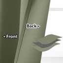 AOSKY Door Curtains for Doorway Privacy, Olive Green Grommet Closet Curtains for Bedroom, Door Window Curtain, Light Blocking Thermal Insulation Drapes for Living Room Set of 1 Panels, 25" W x 80" L