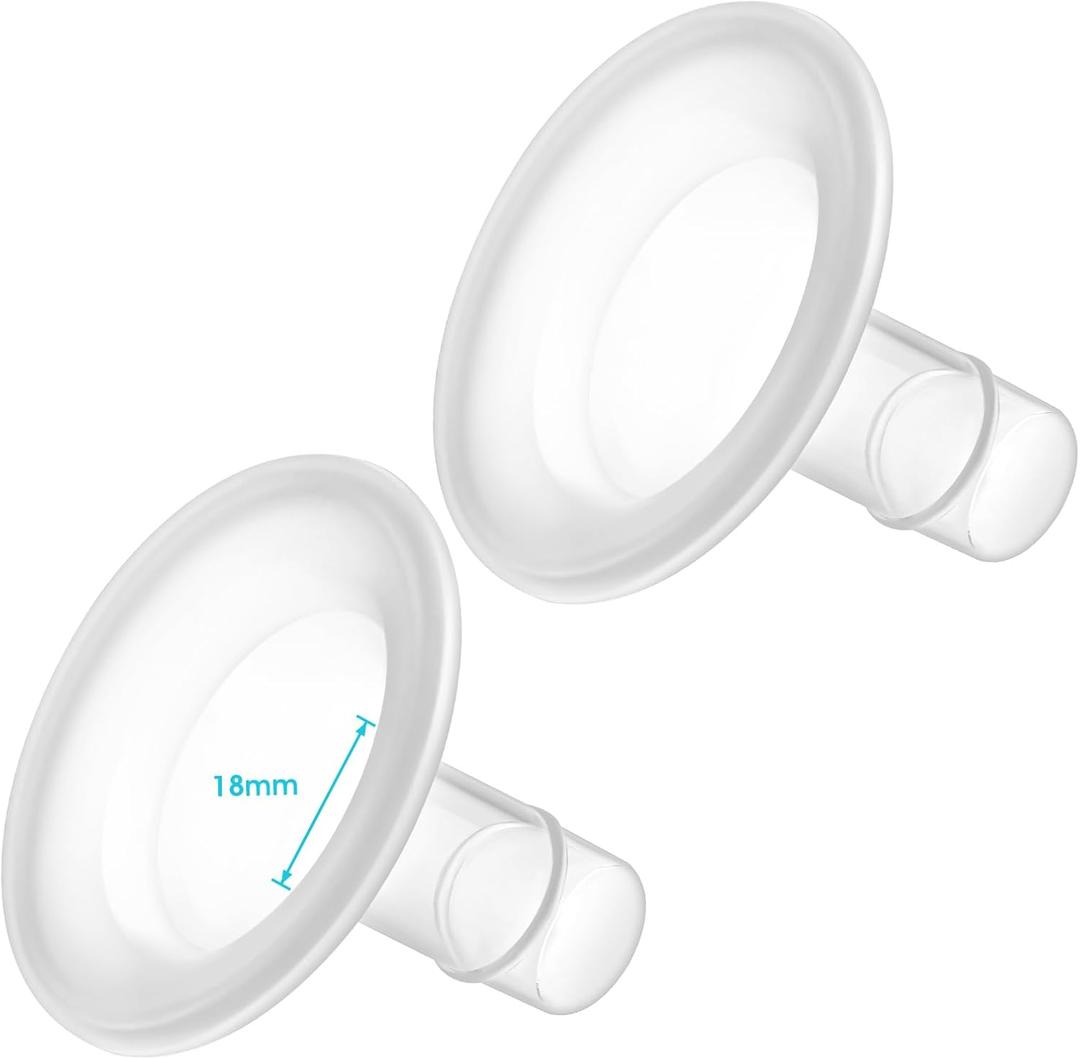 18mm Shields&Cushions Compatible with Medela Breast Pump- PersonalFit, Freestyle, Harmony, Maxi, Flex Lansinoh Pump-SignaturePro SmartPump Manual Replace Medela Parts Accessories Flanges