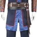 HLENOK Men's Cosplay Costumes Cloak Robe Medieval Master Dress Up Suits Halloween Masquerade Outfits Extra Large