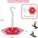 Hummingbird Feeders for Outdoors Hanging with 30 Feeding Ports Saucer Humming Bird Feeder Bee-Proof Leak-Proof No Drip, Easy to Clean and Refill