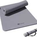 KEEP Yoga Mat, 32" Extra Wide Exercise Mat with Strap for Men and Women, 7mm Thick Double-Sided Non-Slip Eco-friendly Yoga Mat for Pilates, Workout and Fitness (Purple)