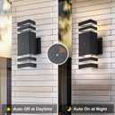 Dusk to Dawn Outdoor Lighting 2 Pack, Porch Lights Outdoor Wall Lamps for Patio Waterproof 3000K Warm White Exterior Light Fixture Sconce for House Hallway Garden Corridor