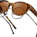kimorn Polarized Fit Over Glasses Sunglasses For Women Man,Trendy Cat Eye Shades For Driving Riding