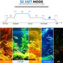 SEAOURA 24/7 LED Aquarium Light for 24-30 Inch Fish Tank, Auto On Off with Timer, 9 Colors, Adjustable Brightness, Daylight & Moonlight Mode, Full Spectrum Fish Tank Light for Plants