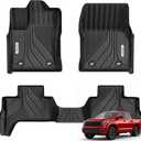 YITAMOTOR Floor Mats Fits for Toyota Tundra Double Cab 2025-2022, Custom Fit Tundra Car Mats, All-Weather TPE Front and Rear Row Floor Liners, Black