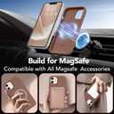 GONEZ Magnetic for iPhone 12 Case / 12 Pro Case, Compatible with MagSafe, [Screen Protector + Camera Lens Protector], Silicone Shockproof Anti-Scratch Protective Phone Case 6.1 inch, Brown