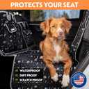 TGWF Dog Seat Cover - 60/40 Split Rear Seat Pet Cover - 6 in 1 Configurations, Protector Mat and Trunk Cargo Liner for SUV, Truck or Car, Paw & Bones, Premium Cover, Xtra Thick Material Construction