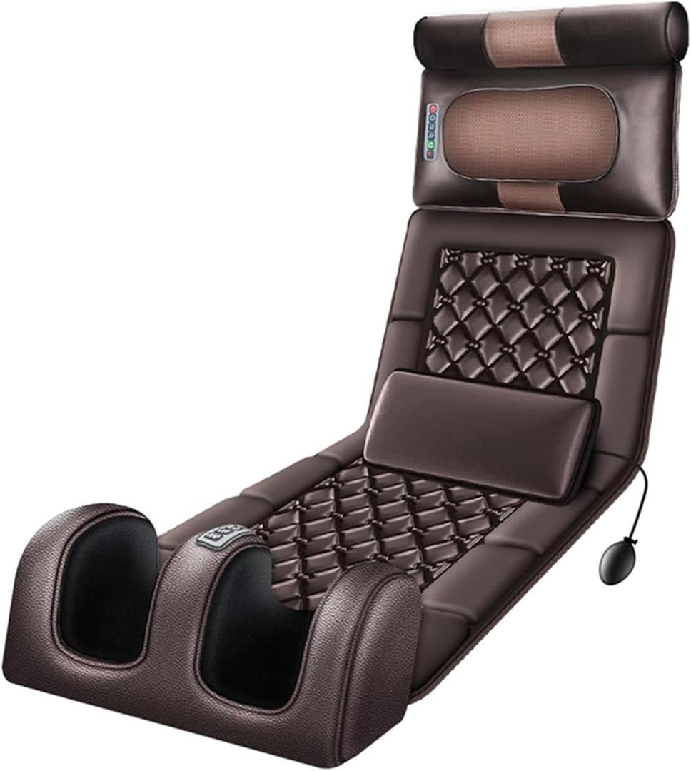 5-in-1 Heated Comfort CushionShiatsu Neck Support + Vibration Mat + Leg MassagerPortable Design for Home/Office/Travel